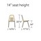 Virco 9000 Series 14" Classroom Chair, Kindergarten - 2nd Grade with Nylon Glides - Navy Seat 9014 - alternate 4